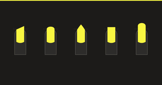 Five nail shapes for guitarists compared side by side - Stringpickr